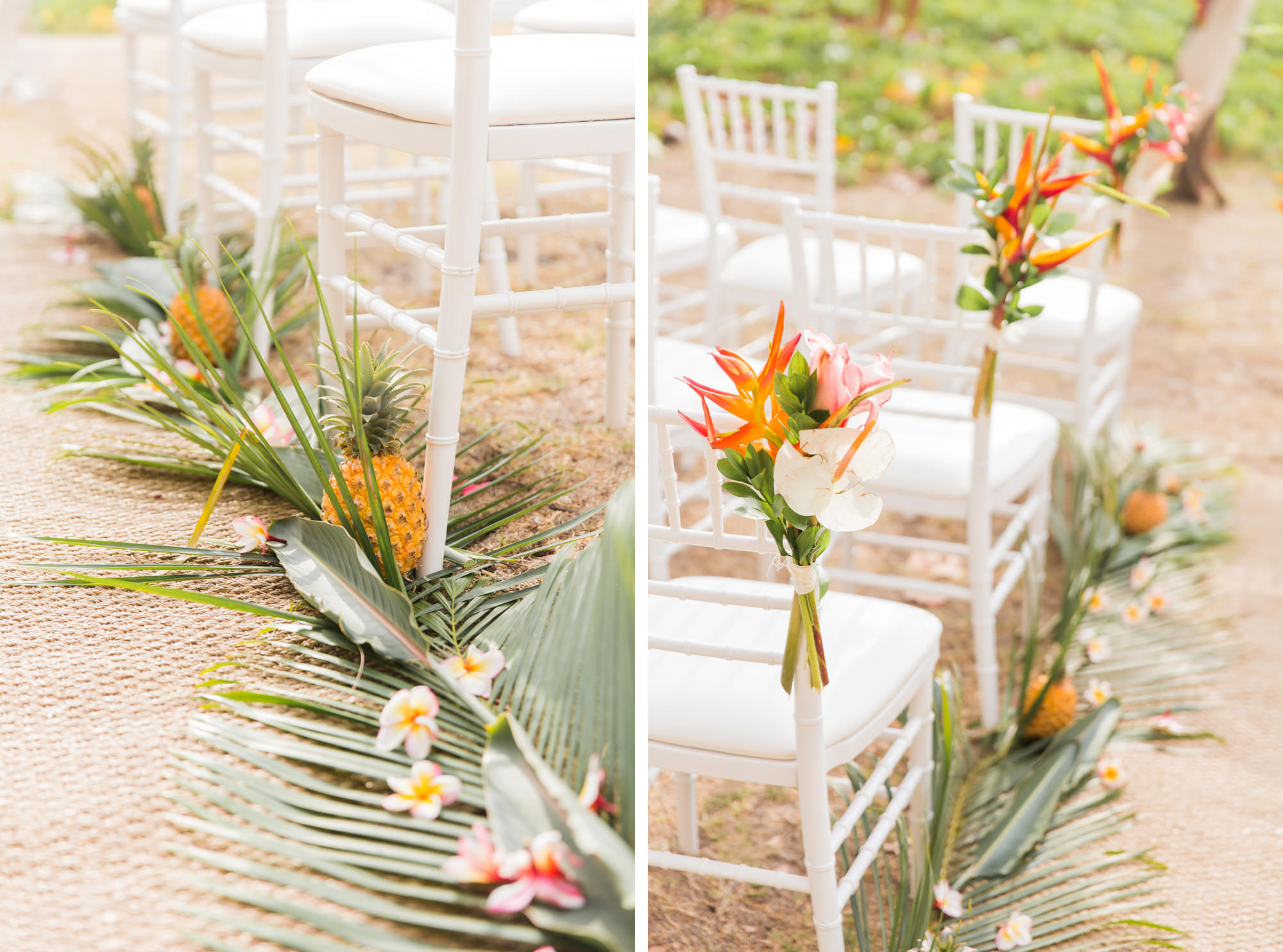 Mariage tropical décoration florale cérémonie laïque