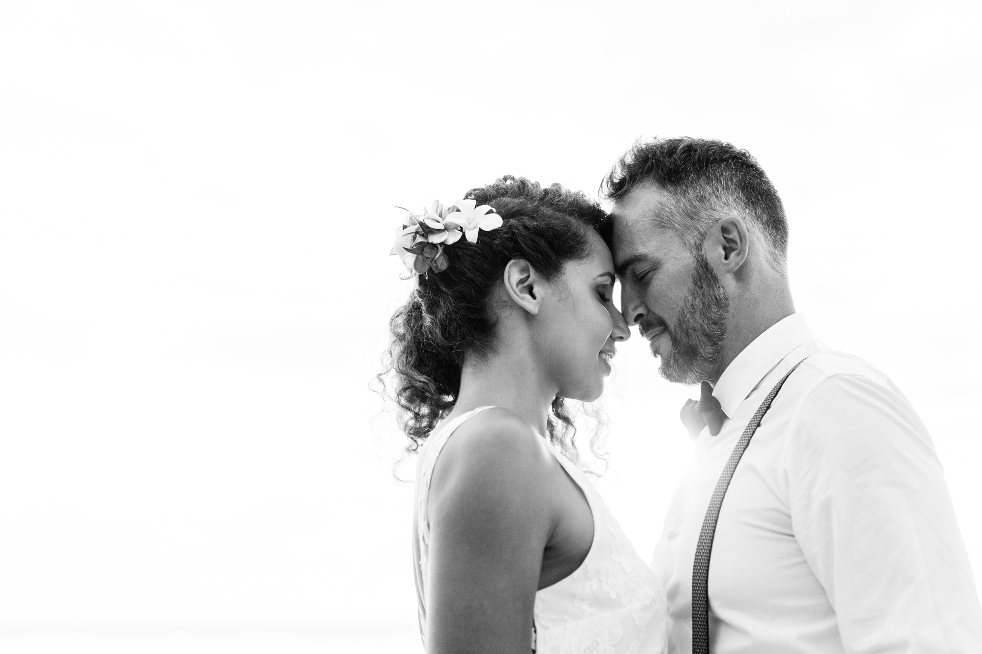 Un mariage sur la plage à Saint Gilles sur l'île de la Réunion