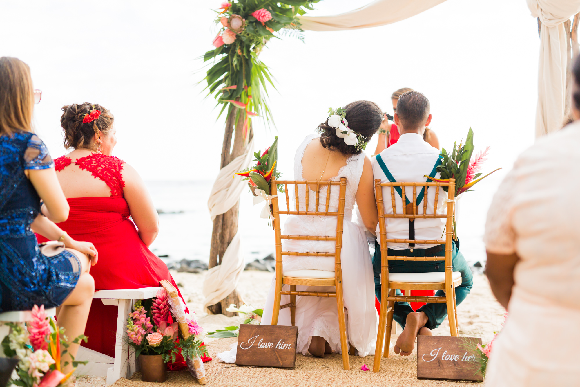 Un mariage tropical sur la plage du Choka Bleu à la Réunion