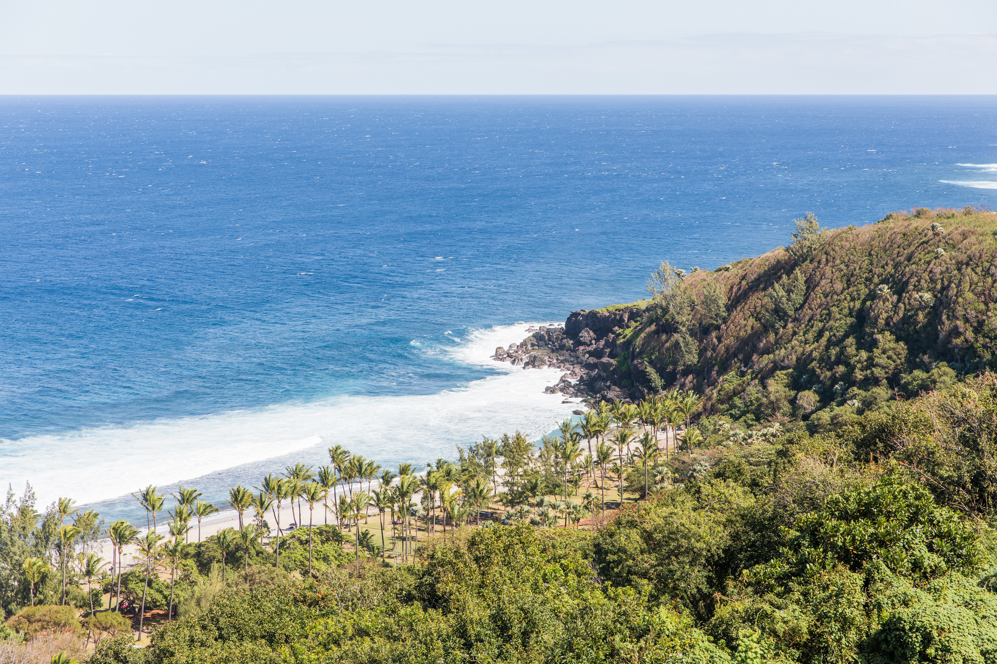 vue de la plage de grande anse au Palm Hôtel